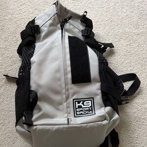Gray k9 Sport Sack - PLUS 2 - dog backpack - size small